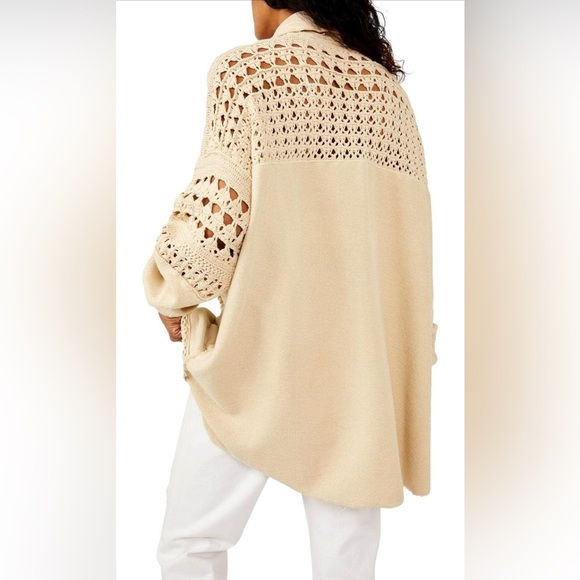 NWOT Free People Dune Bug Crochet Cardigan - Picture 6 of 15